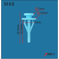 M68 Car Trim Clips 10 Pcs in 1 Pack Fits Mazda Models