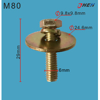 M80 Auto Body Screws 10 Pcs in 1 Pack Fits Mazda Models