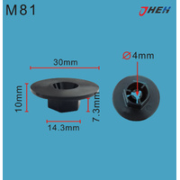 M81 Car Trim Clips 10 Pcs in 1 Pack Fits Mazda Models