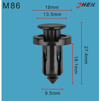 M86 Car Trim Clips 20 Pcs in 1 Pack Fits Mazda Models