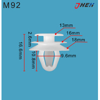 M92 Car Trim Clips 20 Pcs in 1 Pack Fits Mazda Models