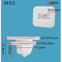 M93 Car Trim Clips 10 Pcs in 1 Pack Fits Mazda Models