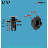 M98 Car Trim Clips 20 Pcs in 1 Pack Fits Mazda Models