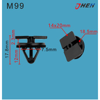 M99 Car Trim Clips 20 Pcs in 1 Pack Fits Mazda Models