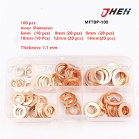 Copper Crush Washers 100 Pcs in 1 Pack Fits Various Models MFTDP-100