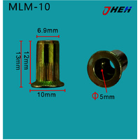 MLM10 Auto Rivet Nuts 5 Pcs in 1 Pack Fits Various Models