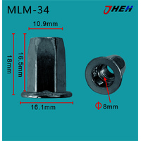 MLM34 Auto Rivet Nuts 5 Pcs in 1 Pack Fits Various Models