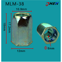 MLM38 Auto Rivet Nuts 5 Pcs in 1 Pack Fits Various Models