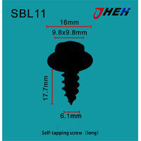 SBL11 Auto Body Screws 10 Pcs in 1 Pack Fits Subaru Models