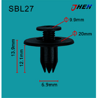 SBL27 Car Trim Clips 10 Pcs in 1 Pack Fits Subaru Models