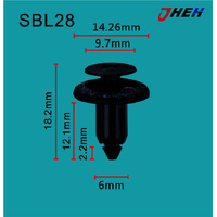 SBL28 Car Trim Clips 10 Pcs in 1 Pack Fits Subaru Models