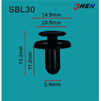SBL30 Car Trim Clips 10 Pcs in 1 Pack Fits Subaru Models