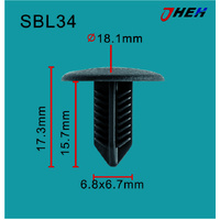 SBL34 Car Trim Clips 10 Pcs in 1 Pack Fits Subaru Models
