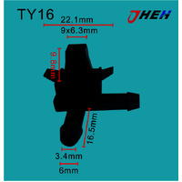 TY16 Auto Hose Connectors  10 Pcs in 1 Pack Fits Various Models