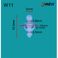 W11 Car Trim Clips 10 Pcs in 1 Pack Fits Volvo Models