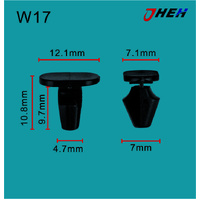 W17 Car Trim Clips 10 Pcs in 1 Pack Fits Volvo Models