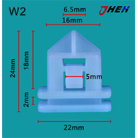 W2 Car Trim Clips 5 Pcs in 1 Pack Fits Volvo Models