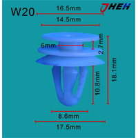 W20 Car Trim Clips 5 Pcs in 1 Pack Fits Volvo Models