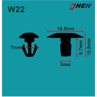 W22 Car Trim Clips 10 Pcs in 1 Pack Fits Volvo Models