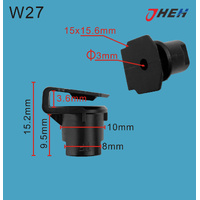 W27 Car Trim Clips 5 Pcs in 1 Pack Fits Volvo Models