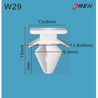 W29 Car Trim Clips 5 Pcs in 1 Pack Fits Volvo Models