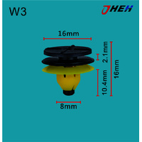 W3 Car Trim Clips 5 Pcs in 1 Pack Fits Volvo Models