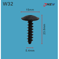W32 Auto Body Screws 10 Pcs in 1 Pack Fits Volvo Models