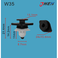 W35 Car Trim Clips 5 Pcs in 1 Pack Fits Volvo Models