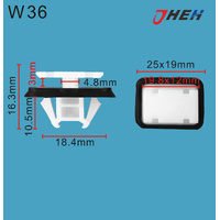 W36 Car Trim Clips 5 Pcs in 1 Pack Fits Volvo Models