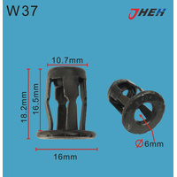 W37 Car Trim Clips 5 Pcs in 1 Pack Fits Volvo Models