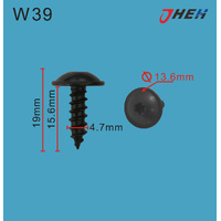 W39 Auto Body Screws 10 Pcs in 1 Pack Fits Volvo Models