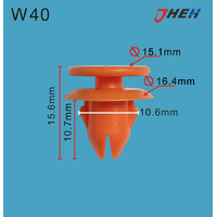 W40 Car Trim Clips 10 Pcs in 1 Pack Fits Volvo Models