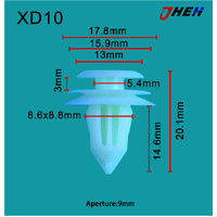 XD10 Car Trim Clips 20 Pcs in 1 Pack Fits Hyundai &amp; Kia Models
