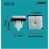 XD12 Car Trim Clips 10 Pcs in 1 Pack Fits Hyundai &amp; Kia Models