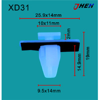 XD31 Car Trim Clips 10 Pcs in 1 Pack Fits Hyundai &amp; Kia Models