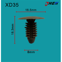 XD35 Car Trim Clips 10 Pcs in 1 Pack Fits Hyundai &amp; Kia Models