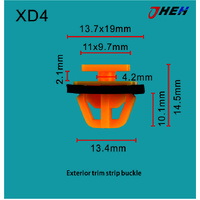 XD4 Car Trim Clips 10 Pcs in 1 Pack Fits Hyundai &amp; Kia Models