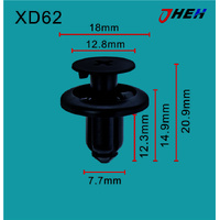 XD62 Car Trim Clips 20 Pcs in 1 Pack Fits Hyundai &amp; Kia Models