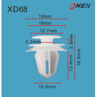 XD68 Car Trim Clips 10 Pcs in 1 Pack Fits Hyundai &amp; Kia Models