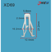 XD69 Car Trim Clips 10 Pcs in 1 Pack Fits Hyundai &amp; Kia Models