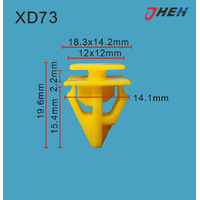 XD73 Car Trim Clips 10 Pcs in 1 Pack Fits Hyundai &amp; Kia Models