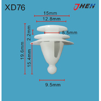 XD76 Car Trim Clips 10 Pcs in 1 Pack Fits Hyundai &amp; Kia Models