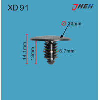 XD91 Car Trim Clips 10 Pcs in 1 Pack Fits Hyundai &amp; Kia Models