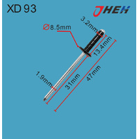 XD93 Auto Blind Rivets 10 Pcs in 1 Pack Fits Hyundai &amp; Kia Models