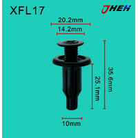 XFL17 Car Trim Clips 10 Pcs in 1 Pack Fits Chewrolet Models