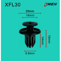 XFL30 Car Trim Clips 10 Pcs in 1 Pack Fits Chewrolet Models