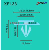 XFL33 Car Trim Clips 10 Pcs in 1 Pack Fits Chewrolet Models