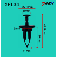 XFL34 Car Trim Clips 10 Pcs in 1 Pack Fits Chewrolet Models