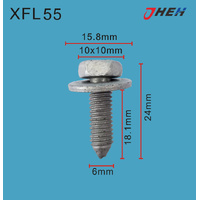 XFL55 Auto Body Screws 10 Pcs in 1 Pack Fits Chewrolet Models
