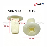White Fender Liner Retainer Clips 50 Pcs in 1 Pack Fits Various Models YZBKZ-W-50